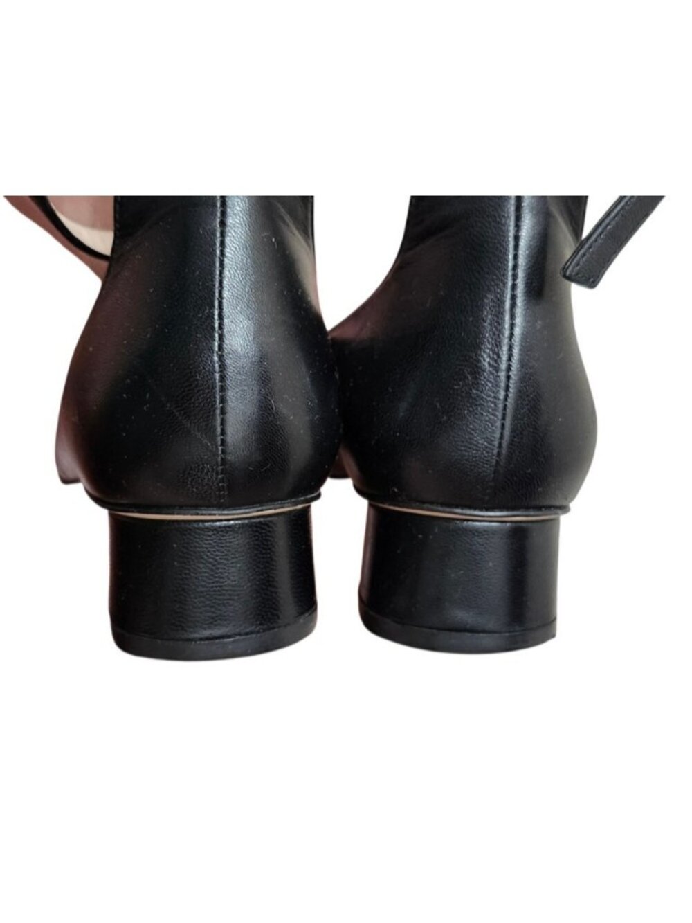 Stuart Weitzman Black Leather Ankle Strap Ballet Flats Low Heel Shoes Women 8.5M - Picture 10 of 16